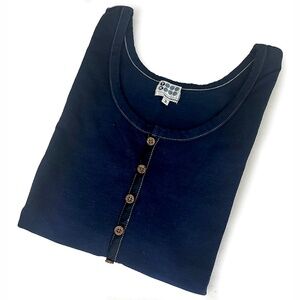 Takeo Kikuchi Vintage Embroidered Fish Tank Top from Japan